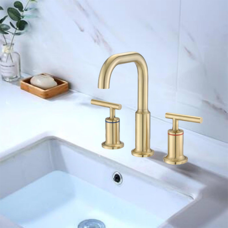 Bathroom Faucet with Drain Assembly, Brushed Gold