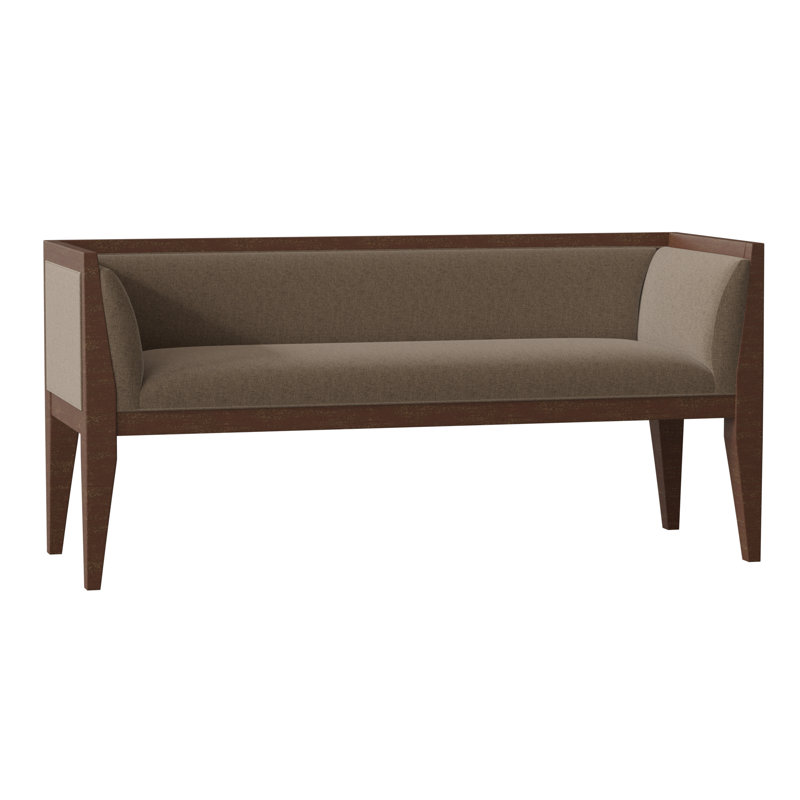 Jena Upholstered Bench, Charcoal (9508 61), Walnut