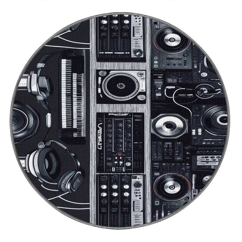  Écouteurs lavables et tapis de musique Modern Music Tech, Rond 7 pi
