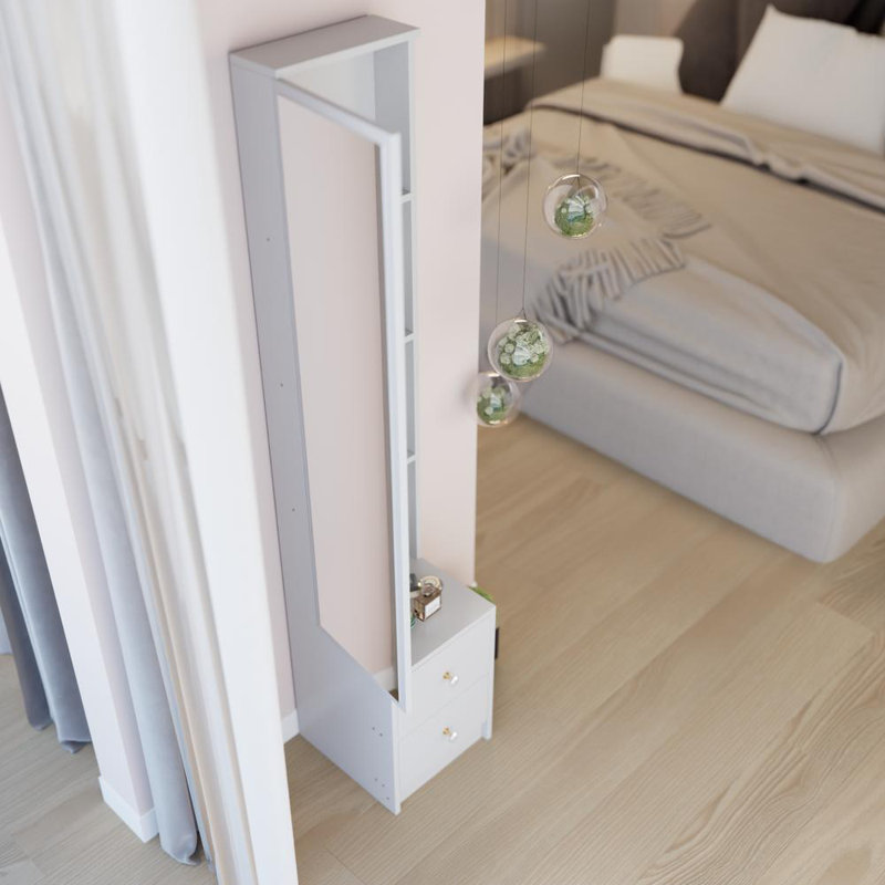 63" Full Body Mirror Cabinet with High-Capacity Storage