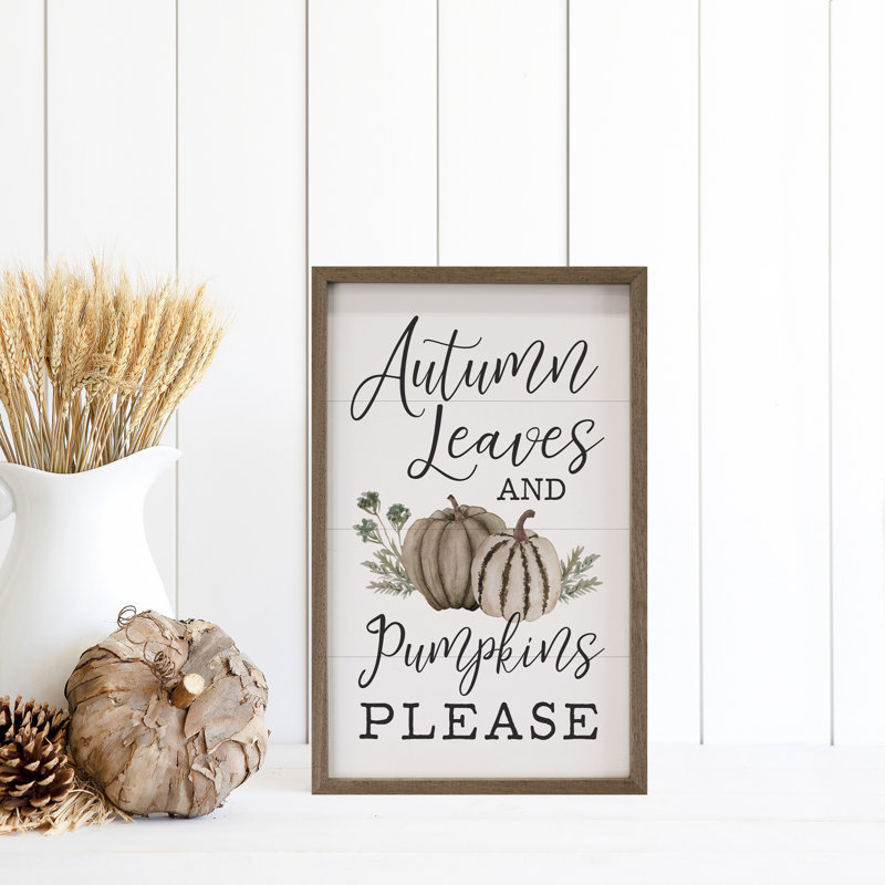Feuilles d'automne citrouilles blanches, H 16 po x l 10 po