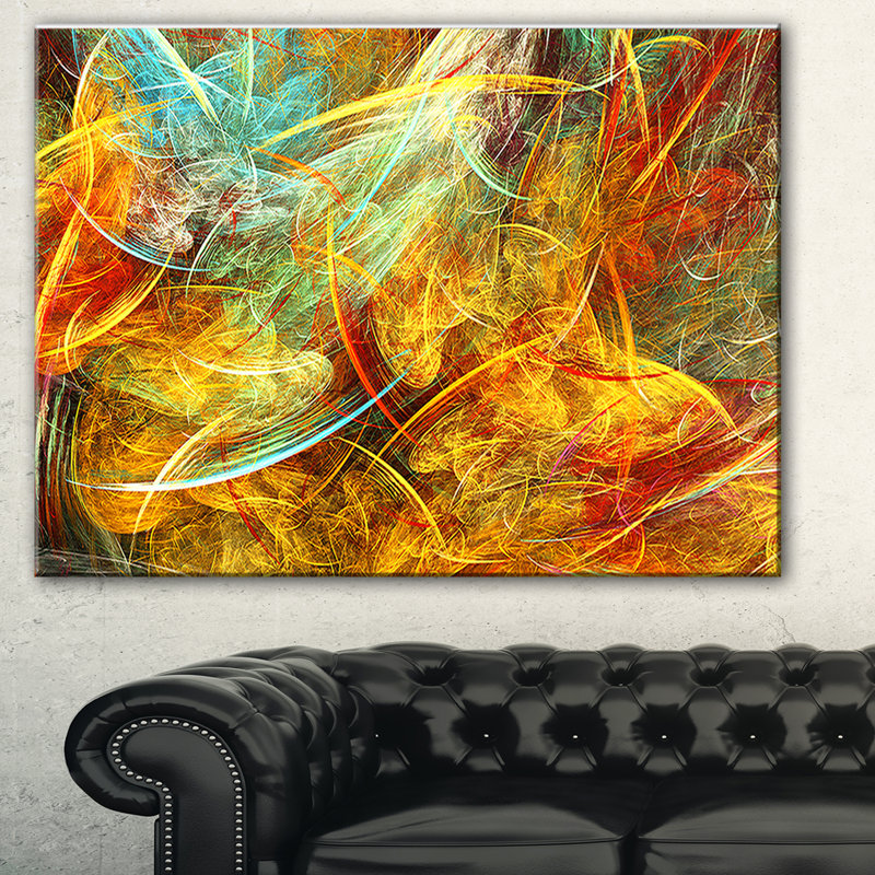 «Yellow Swirling Clouds», impression sur toile tendue, H 30 po x l 40 po x P 1 po