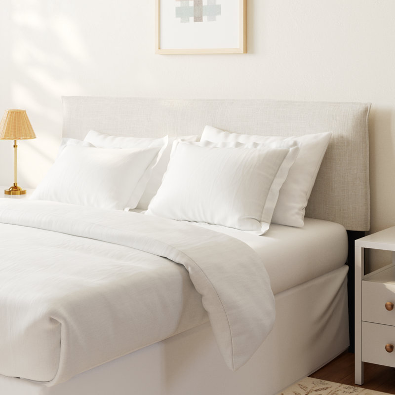 Halcyon Upholstered Headboard, Twin, Zuma Pumice Textured Linen