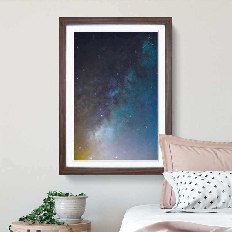 Star Explosion in Abstract - Framed Print, 36cm H x 27cm W x 2cm D, Walnut Framed