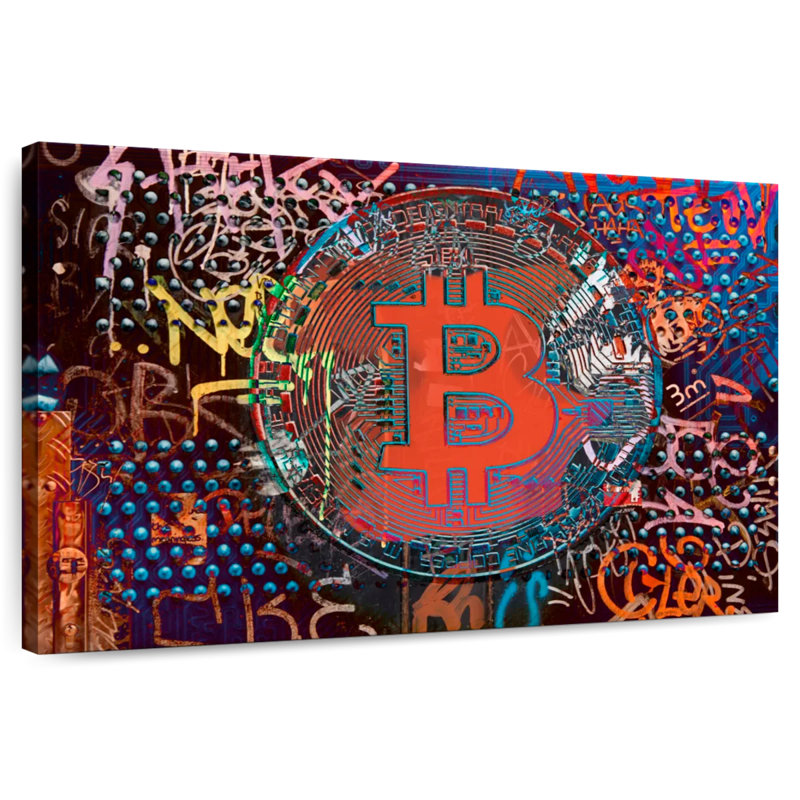 Kerner Bitcoin Graffiti I, 30" H x 45" W