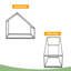 Lit simple en bois-671168630