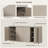 Cesiro Modern Fluted 4-Door TV Stand With Adjustable Shelves-2046766421