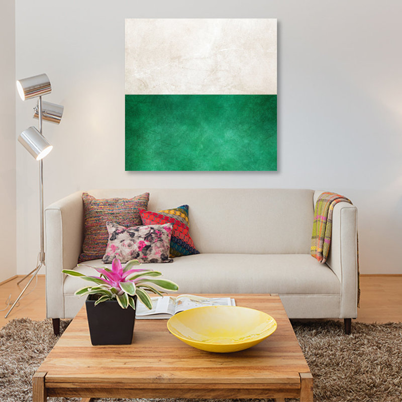 «Pearl And Emerald», impression sur toile, H 48 po x l 48 po x P 1,5 po, Toile tendue, Pas de tapis