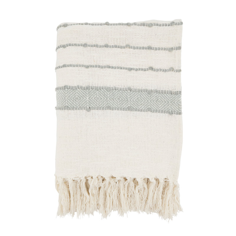 Hand Woven Throw Blanket, Ivory
