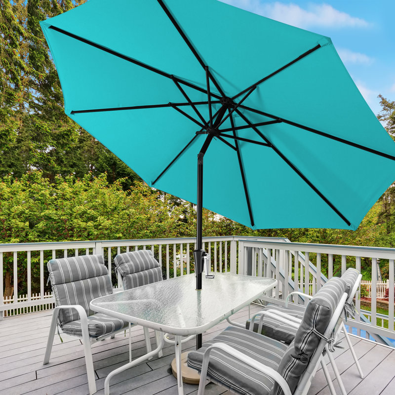  Parasol d'extérieur 90 po, Bleu clair