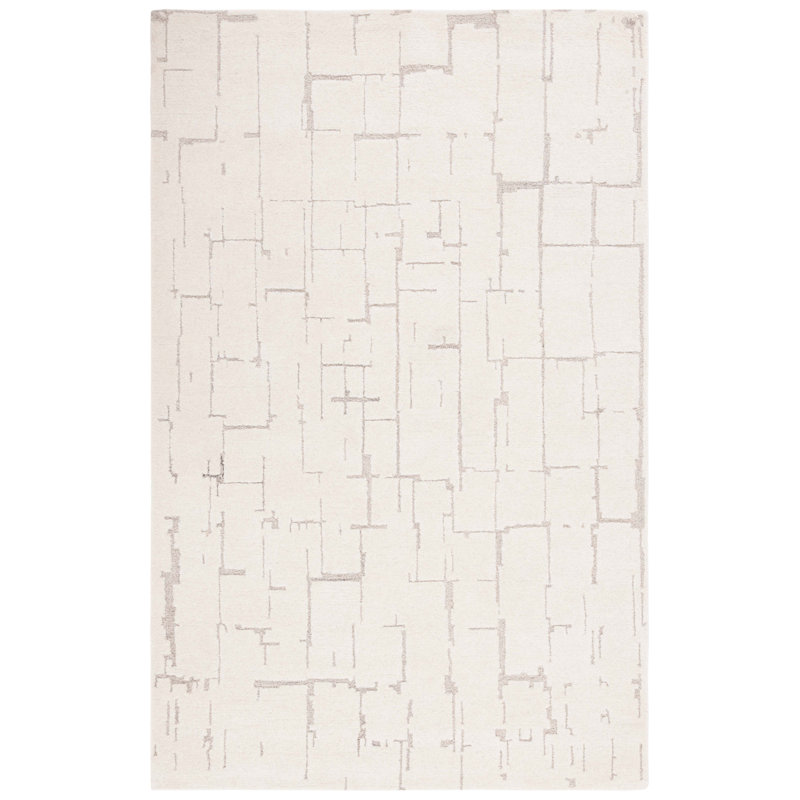 Tapis abstrait en laine / coton touffeté à la main Dizdar, Rectangle 5 pi x 8 pi