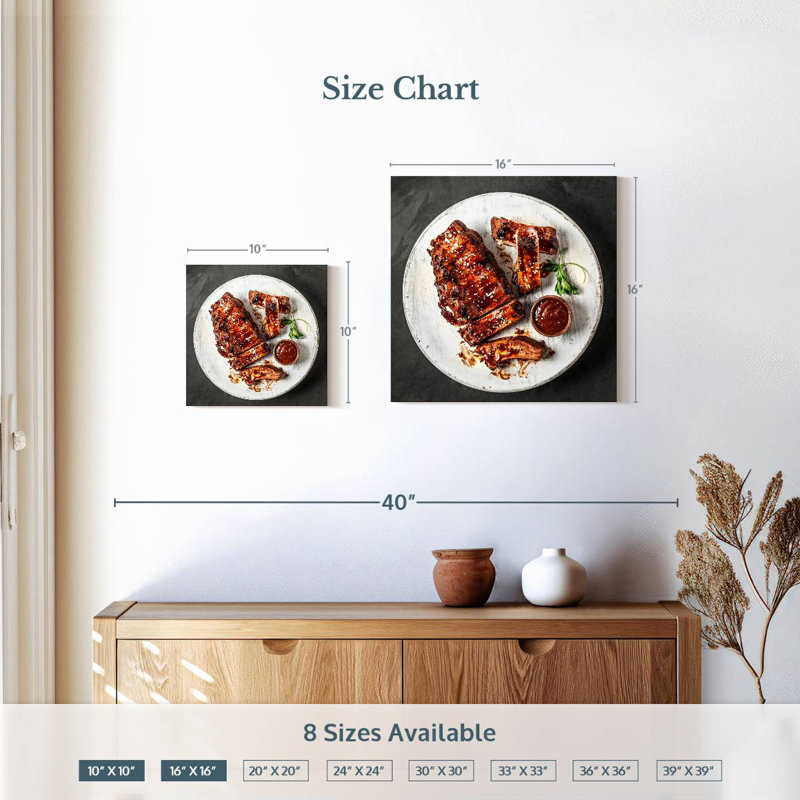 Yarlin Glazed Barbecue Ribs, 16'' H x 16'' W