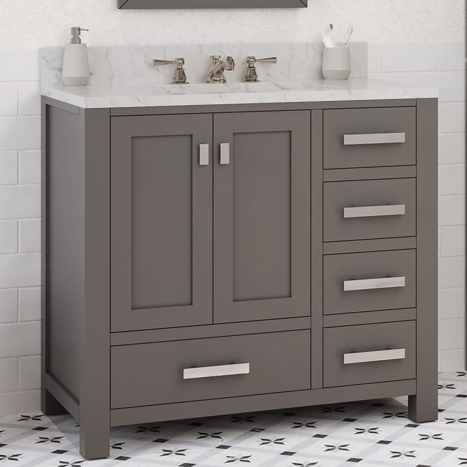 Steve 36" Single Bathroom Vanity, Cashmere Grey