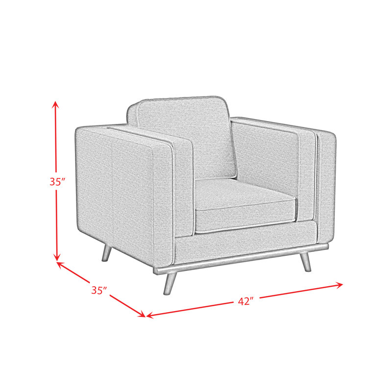 Chaise Darr dans Palmer Sky avec façade en bois au fini cerisier, Gris