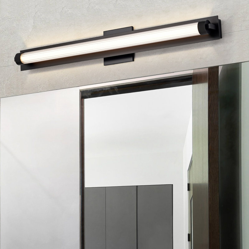 Larissa - Meuble-lavabo à DEL - 3000K CCT - Verre opaque, 32 po de largeur, Noir