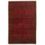 Tapis unique en laine noué à la main style Esari des années 2010 de 4 pi 1 po x 6 pi 3 po rouge Quantisha
