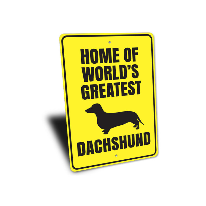 «Greatest Dachshund» en aluminium, H 18 po x l 12 po x P 0,06 po