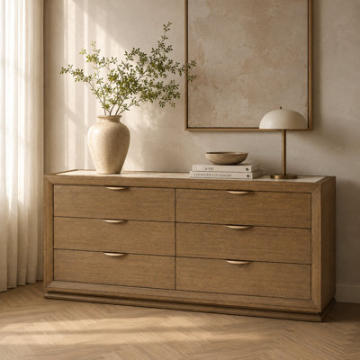 Commode Portrait avec lumières DEL - Brun Sienne