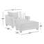 Fauteuil avec repose-pieds de 51 po en polyester Rabelais-583748153