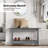 30" Shower Bench, Waterproof HIPS Shower Stool with Shelf, 400 lbs Weight Capacity and Non-Slip Feet, for Indoor/Outdoor, Gray-75284312-75284314
