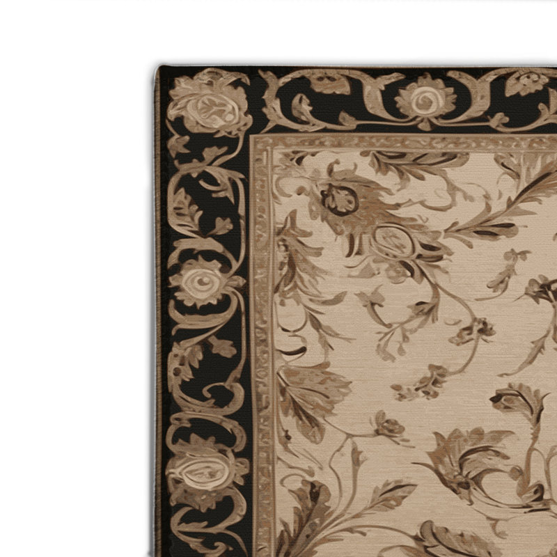 Tapis d'intérieur et d'extérieur brun français, Rectangulaire 2 pi x 3 pi