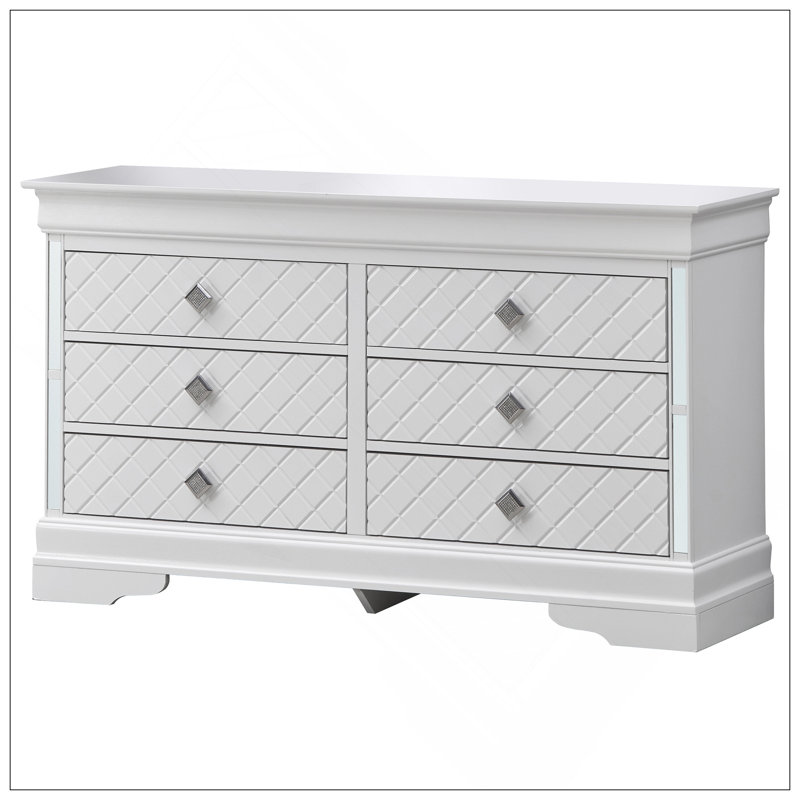 59.05'' W 6 - Drawer Dresser, White