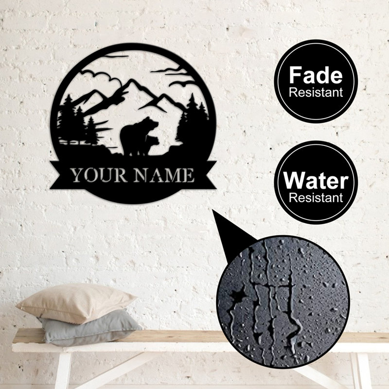 Brylen Water Resistant Steel Text & Numbers Wall Decor