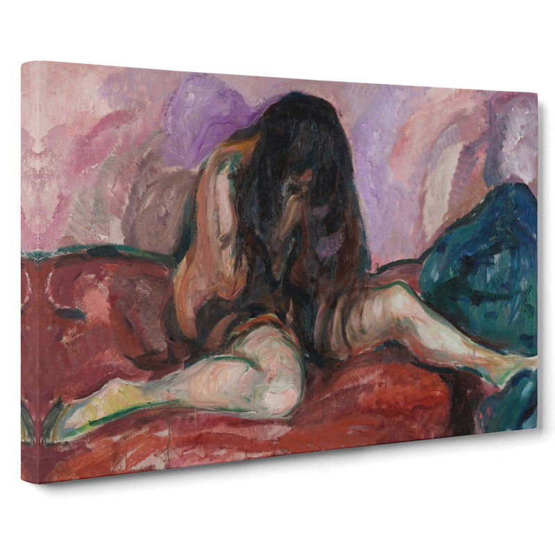 Weeping Nude by Edvard Munch - Wrapped Canvas, 40cm H x 60cm W x 3cm D