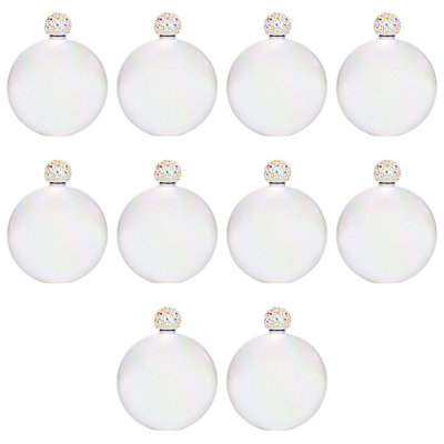 Flasque iridescente scintillante avec couvercle en strass