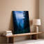 Toile «A Dense Misty Forest Scene Captured At Twilight» mettant en vedette un art mural imposant, arbres à feuilles persistantes avec différentes nuances de vert profond-1240041219