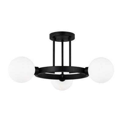 Plafonnier semi-encastré 3 lumières 21 po Eveliina