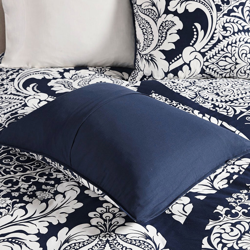 Housse de couette en coton 6 pièces pour lit double / grand avec oreillers complexes et rembourrés