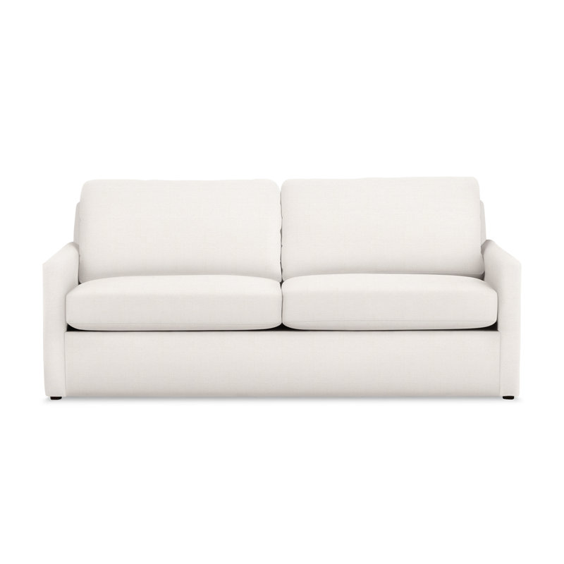 Savannah Upholstered 85'' Sofa, Lena Off White Performance Linen Blend