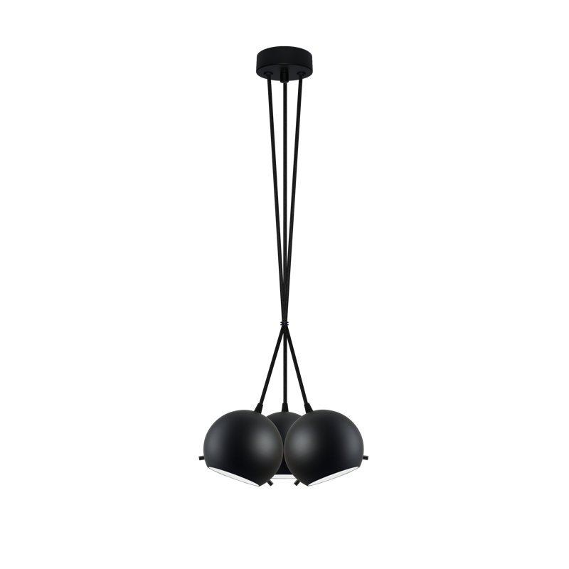 Myoo 3 - Light Cluster Pendant, Black Matte