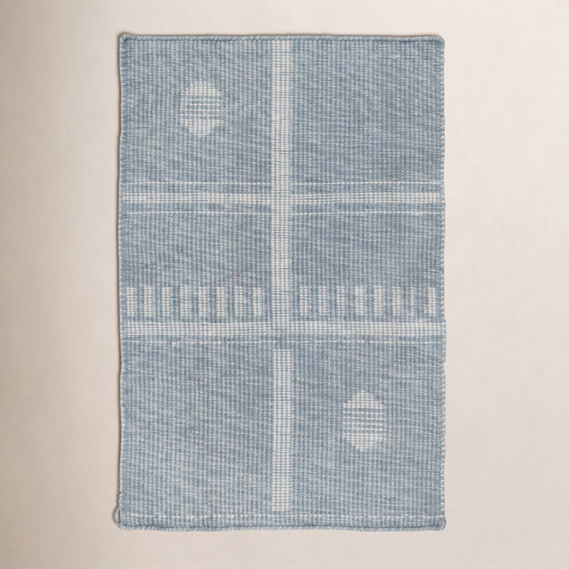 Tapis intérieur / extérieur Spataro Lulu, Bleu, Rectangle 5 pi x 7 pi 6 po