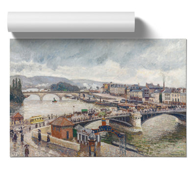 The Pont Boieldieu by Camille Pissarro - Frameless Print