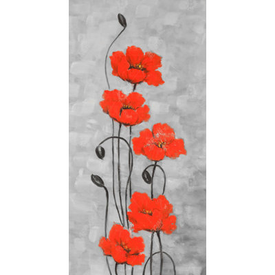 Big red flowers - 15.75"x31.50" Desk mat