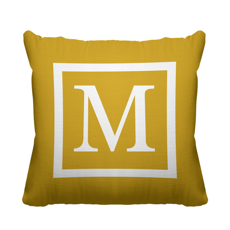 Coussin intérieur / extérieur Square_Monogram, L 19 po x H 19 po, 19 po x l 19 po