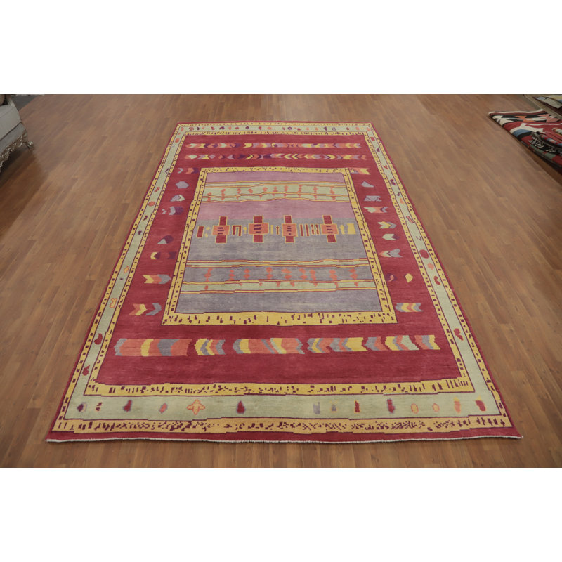Geometric Oriental Vegetable Dye Area Rug 8x13