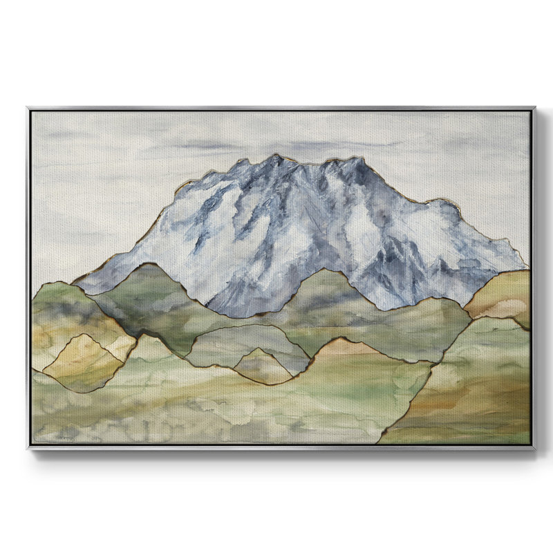 Mother of Waters, Toile argentée avec cadre flottant, H 25 po x l 37 po x P 2 po