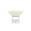 L'ensemble de mobilier de salle à manger 5 pièces comprend une table ronde avec Dropleaf et des tablettes et 4 chaises Parson en tissu bleu bébé, lin blanc-587724166-655264218-655264219