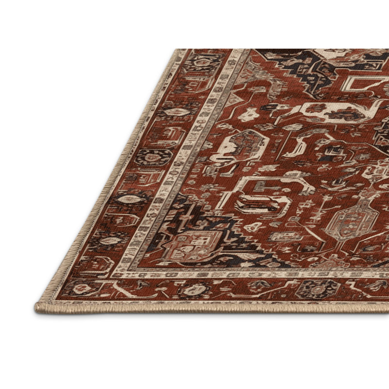 Tapis brun lavable à la machine, Rectangulaire 2 pi x 3 pi