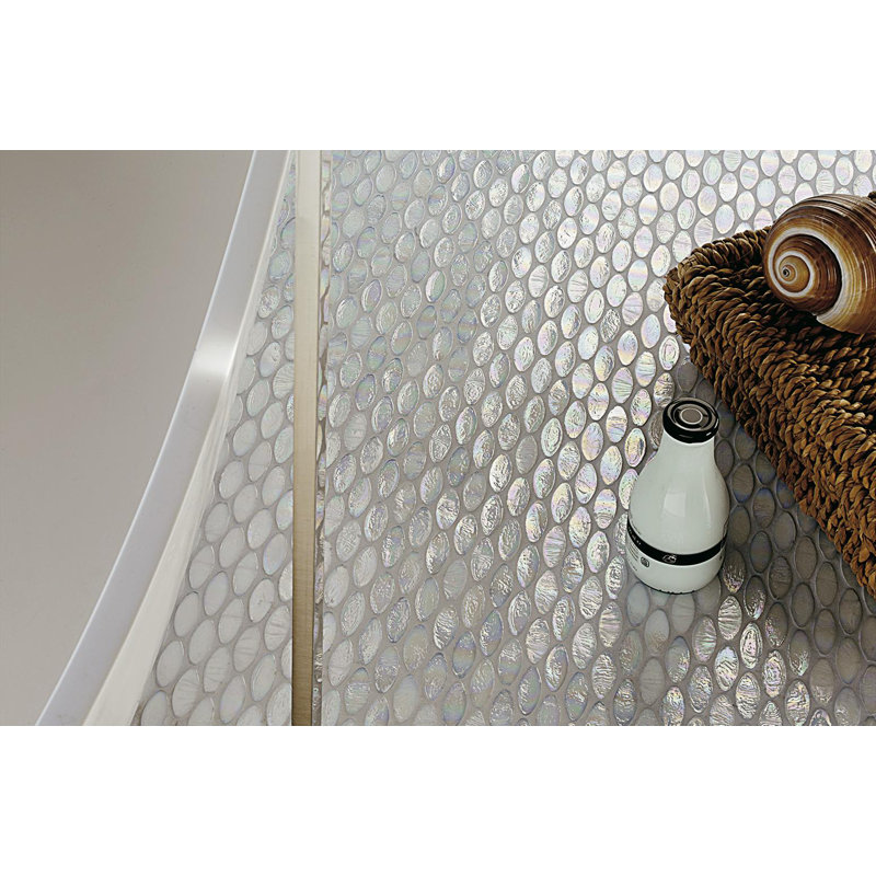 Cotton 7/8" x 7/8" Domes Glass Mosaic