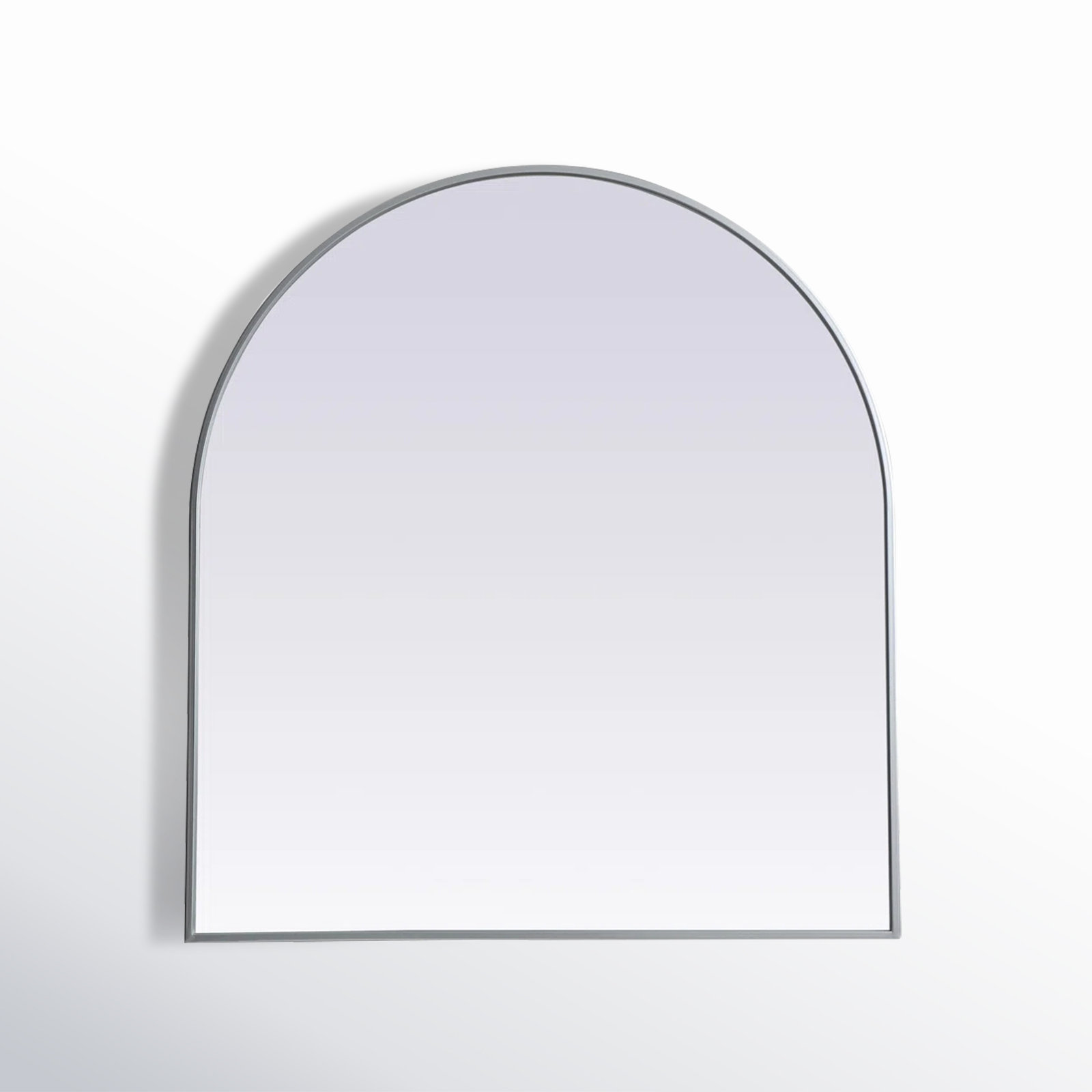 Sabine Metal Arch Wall Mirror, Silver, 36" x 33"