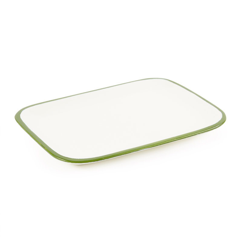 CARTE DE VISITE TRAY MOSS 5" X 8", Green