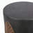 Boho Style Lightweight Concrete Side Table with Two-Toned Finish and Leaf Pattern, Perfect for Outdoor and Indoor Use