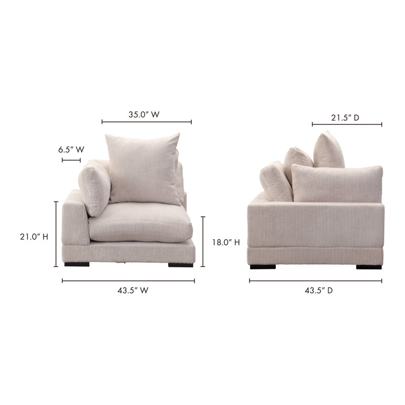 Tumble Armchair, White