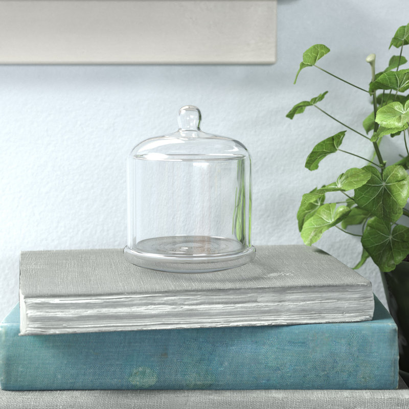 Edington Handmade Glass Apothecary Jar, 6" H x 5" W x 5" D