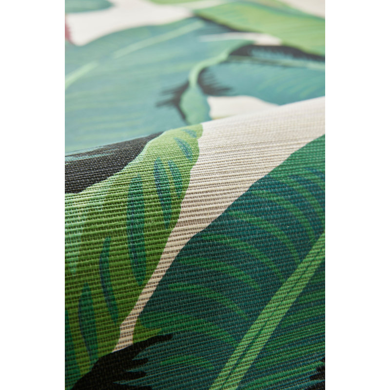 HINSON PALM GRASSCLOTH TRIMMED