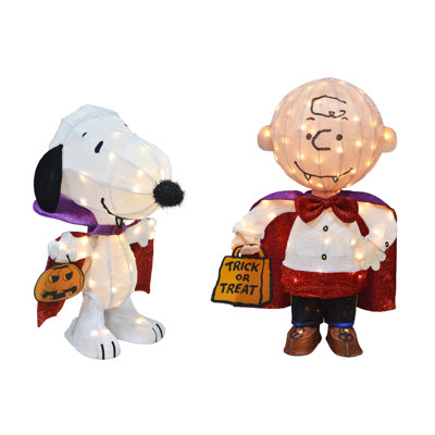 Peanuts 3D PreLit LED Yard Art Vampires 